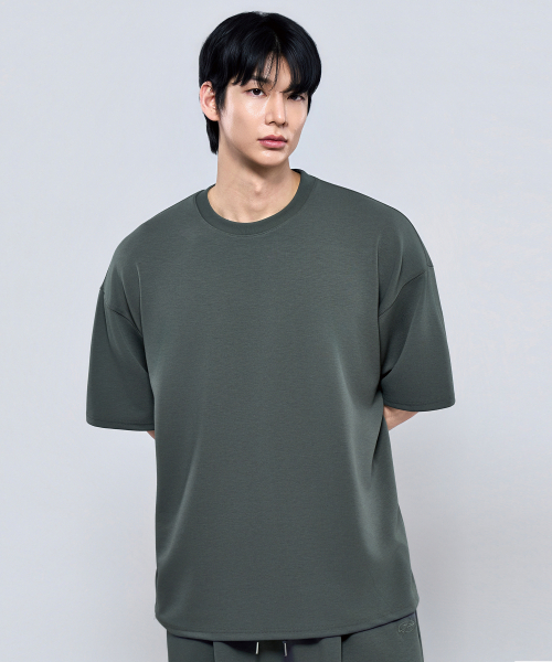 PHYSICAL GARMENTS（フィジカルガーメンツ）の「P2626 ガイロンテンション切り替え半袖Tシャツ[4COLOR]（Tシャツ/カットソー・メンズ・ホワイト/ブラック/チャコール・MEDIUM/LARGE/X-LARGE/XX-LARGE）」の4枚目の写真