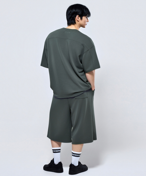 PHYSICAL GARMENTS（フィジカルガーメンツ）の「P2626 ガイロンテンション切り替え半袖Tシャツ[4COLOR]（Tシャツ/カットソー・メンズ・ホワイト/ブラック/チャコール・MEDIUM/LARGE/X-LARGE/XX-LARGE）」の6枚目の写真