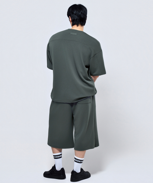 PHYSICAL GARMENTS（フィジカルガーメンツ）の「P2626 ガイロンテンション切り替え半袖Tシャツ[4COLOR]（Tシャツ/カットソー・メンズ・ホワイト/ブラック/チャコール・MEDIUM/LARGE/X-LARGE/XX-LARGE）」の8枚目の写真