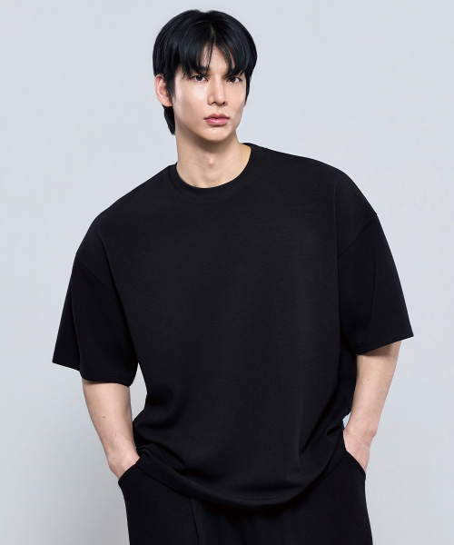PHYSICAL GARMENTS（フィジカルガーメンツ）の「P2626 ガイロンテンション切り替え半袖Tシャツ[4COLOR]（Tシャツ/カットソー・メンズ・ホワイト/ブラック/チャコール・MEDIUM/LARGE/X-LARGE/XX-LARGE）」の9枚目の写真