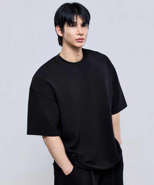 PHYSICAL GARMENTS（フィジカルガーメンツ）の「P2626 ガイロンテンション切り替え半袖Tシャツ[4COLOR]（Tシャツ/カットソー・メンズ・ホワイト/ブラック/チャコール・MEDIUM/LARGE/X-LARGE/XX-LARGE）」の10枚目の写真