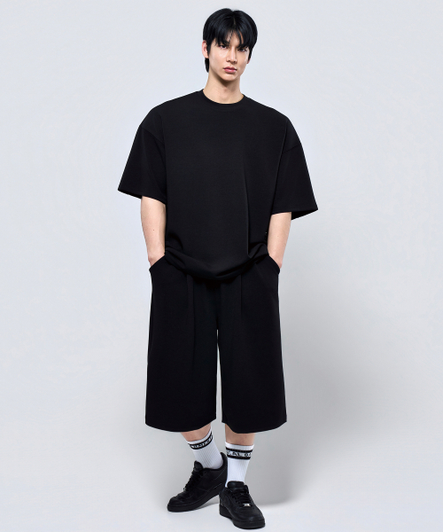 PHYSICAL GARMENTS（フィジカルガーメンツ）の「P2626 ガイロンテンション切り替え半袖Tシャツ[4COLOR]（Tシャツ/カットソー・メンズ・ホワイト/ブラック/チャコール・MEDIUM/LARGE/X-LARGE/XX-LARGE）」の12枚目の写真