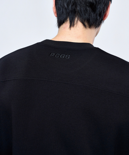PHYSICAL GARMENTS（フィジカルガーメンツ）の「P2626 ガイロンテンション切り替え半袖Tシャツ[4COLOR]（Tシャツ/カットソー・メンズ・ホワイト/ブラック/チャコール・MEDIUM/LARGE/X-LARGE/XX-LARGE）」の15枚目の写真