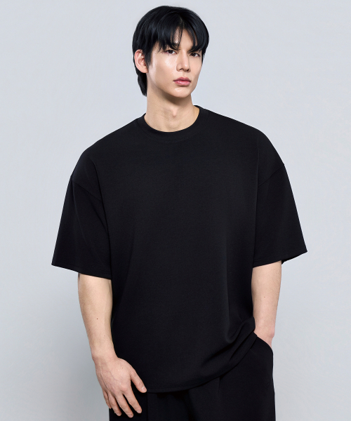 PHYSICAL GARMENTS（フィジカルガーメンツ）の「P2626 ガイロンテンション切り替え半袖Tシャツ[4COLOR]（Tシャツ/カットソー・メンズ・ホワイト/ブラック/チャコール・MEDIUM/LARGE/X-LARGE/XX-LARGE）」の17枚目の写真
