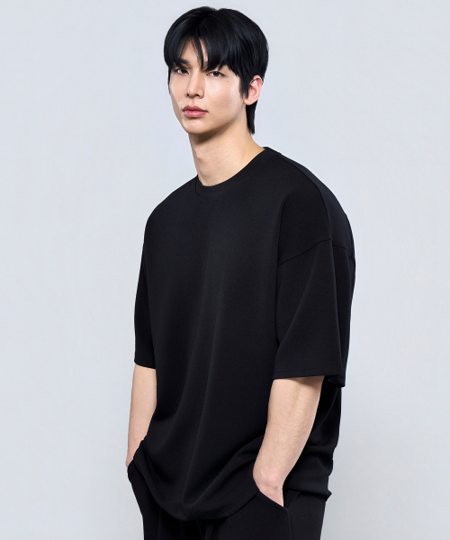 PHYSICAL GARMENTS（フィジカルガーメンツ）の「P2626 ガイロンテンション切り替え半袖Tシャツ[4COLOR]（Tシャツ/カットソー・メンズ・ホワイト/ブラック/チャコール・MEDIUM/LARGE/X-LARGE/XX-LARGE）」の18枚目の写真