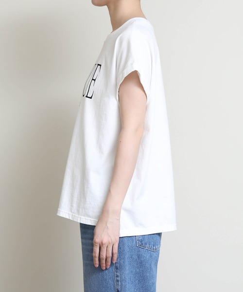 Re Fiina(フィーナ)の「ロールアップスリーブT(Tシャツ/カットソー・レディース・ピンク/ブラウン/オフホワイト/サックスブルー/カーキ・FREE)」の16枚目の写真