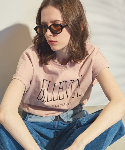 Re Fiina(フィーナ)の「ロールアップスリーブT(Tシャツ/カットソー・レディース・ピンク/ブラウン/オフホワイト/サックスブルー/カーキ・FREE)」の18枚目の写真