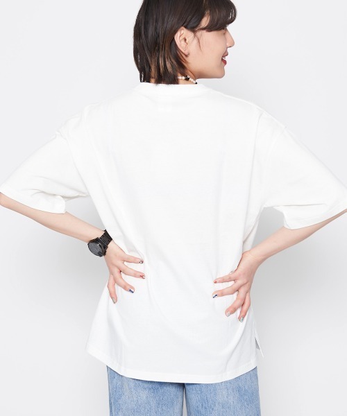 spiritoso（スピリトーゾ）の「【spiritoso】バードプリントカレッジＴシャツ（Tシャツ/カットソー・レディース・ネイビー/カーキ・FREE）」の19枚目の写真