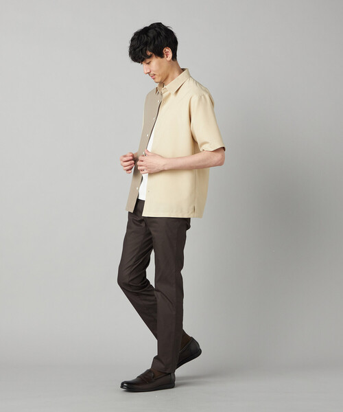 COMME CA MEN(コムサメン)の「Reflax(R)リネンライク カラーブロッキング 半袖シャツ(シャツ/ブラウス・メンズ・ベージュ/サックスブルー/ブラック・S/L/M)」の10枚目の写真