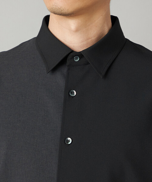 COMME CA MEN(コムサメン)の「Reflax(R)リネンライク カラーブロッキング 半袖シャツ(シャツ/ブラウス・メンズ・ベージュ/サックスブルー/ブラック・S/L/M)」の20枚目の写真