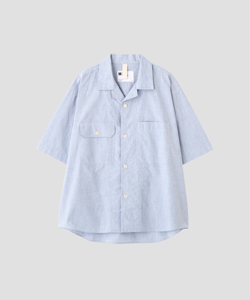 MHL.（エムエイチエル）の「HIGHCOUNT TOP DYED COTTON（シャツ/ブラウス・メンズ・アイボリー/ブルー・SMALL/MEDIUM/LARGE）」の9枚目の写真
