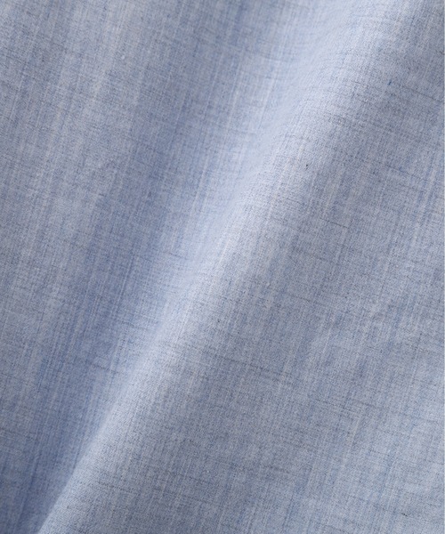 MHL.（エムエイチエル）の「HIGHCOUNT TOP DYED COTTON（シャツ/ブラウス・メンズ・アイボリー/ブルー・SMALL/MEDIUM/LARGE）」の3枚目の写真