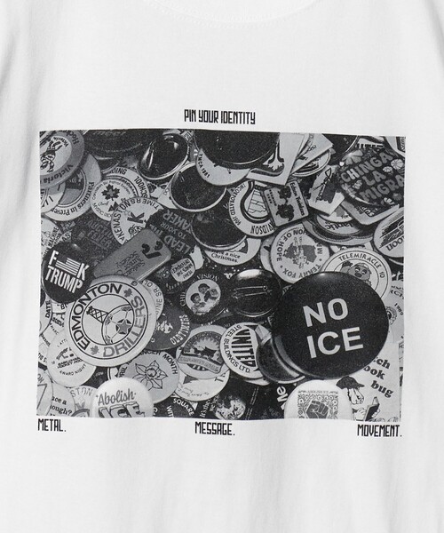 MAP OF SKY（マップオブスカイ）の「＜MAP OF SKY＞PINS プリント Tシャツ（Tシャツ/カットソー・メンズ・ホワイト・S/L/M）」の5枚目の写真
