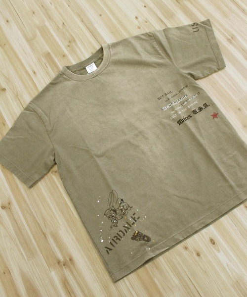AVIREX（アヴィレックス）の「AGED-LOOK S/S NAVY STENCIL T-SHIRT（Tシャツ/カットソー・メンズ・チャコールグレー/オリーブ/アイボリー・M/XXL/XL/L）」の17枚目の写真
