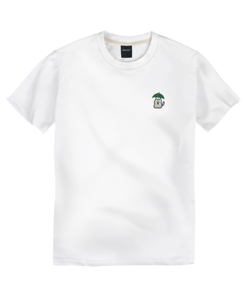 OKSTAR(オクスター)の「ライトコットン30番手レインニャン刺繍半袖Tシャツ(Tシャツ/カットソー・レディース・ホワイト/ブラック・4XL/2XL/LARGE/MEDIUM/SMALL/X-LARGE/3XL)」の3枚目の写真