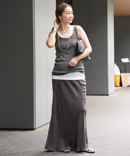 Deuxieme Classe(ドゥーズィエムクラス)の「* Vintage タンクトップ(Tシャツ/カットソー・レディース・ベージュ/ブラック系その他/カーキ/ブラウン・FREE)」の11枚目の写真