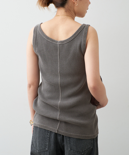 Deuxieme Classe(ドゥーズィエムクラス)の「* Vintage タンクトップ(Tシャツ/カットソー・レディース・ベージュ/ブラック系その他/カーキ/ブラウン・FREE)」の14枚目の写真