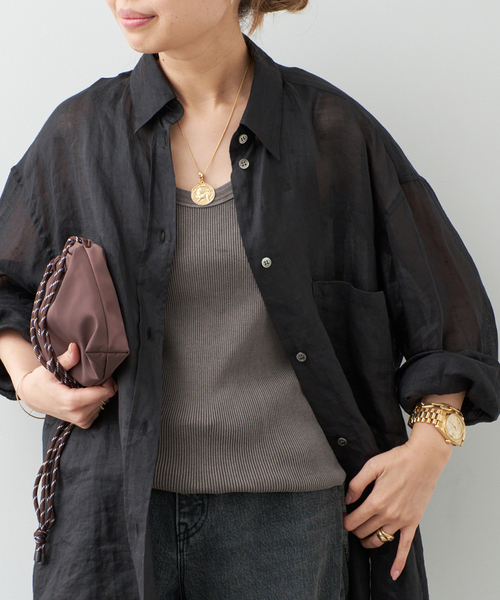 Deuxieme Classe(ドゥーズィエムクラス)の「* Vintage タンクトップ(Tシャツ/カットソー・レディース・ベージュ/ブラック系その他/カーキ/ブラウン・FREE)」の15枚目の写真