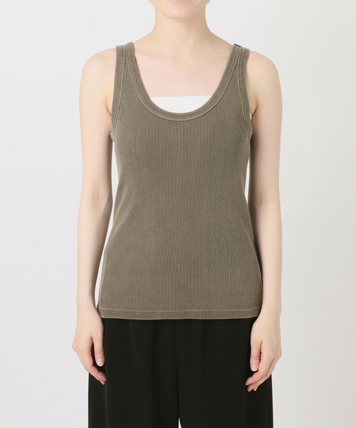 Deuxieme Classe(ドゥーズィエムクラス)の「* Vintage タンクトップ(Tシャツ/カットソー・レディース・ベージュ/ブラック系その他/カーキ/ブラウン・FREE)」の8枚目の写真