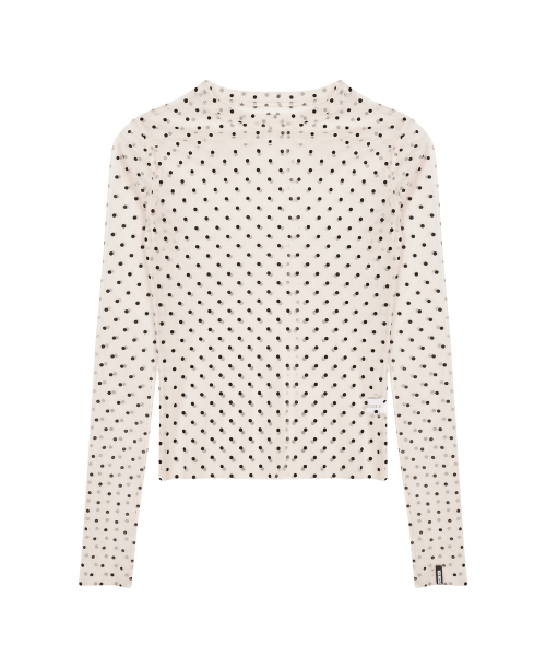 NICK&NICOLE(ニックアンドニコール)の「NICOLE LABEL SEE-THROUGH DOTS TOPS_2 COLOR(Tシャツ/カットソー・レディース・その他・L/M/MEDIUM/LARGE)」の1枚目の写真