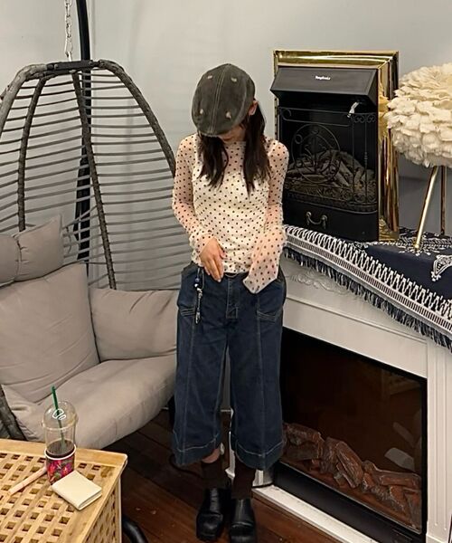 NICK&NICOLE(ニックアンドニコール)の「NICOLE LABEL SEE-THROUGH DOTS TOPS_2 COLOR(Tシャツ/カットソー・レディース・その他・L/M/MEDIUM/LARGE)」の3枚目の写真