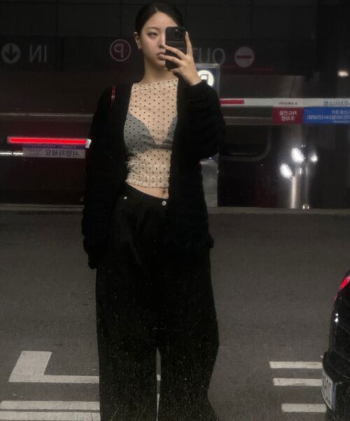 NICK&NICOLE(ニックアンドニコール)の「NICOLE LABEL SEE-THROUGH DOTS TOPS_2 COLOR(Tシャツ/カットソー・レディース・その他・L/M/MEDIUM/LARGE)」の5枚目の写真