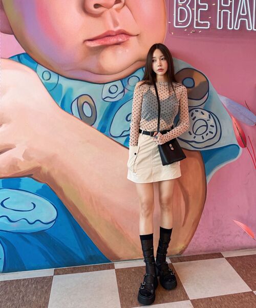 NICK&NICOLE(ニックアンドニコール)の「NICOLE LABEL SEE-THROUGH DOTS TOPS_2 COLOR(Tシャツ/カットソー・レディース・その他・L/M/MEDIUM/LARGE)」の6枚目の写真