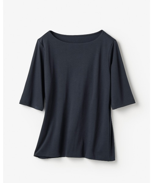 DoCLASSE( ドゥクラッセ)の「【ボートネック・5分袖/スーピマ・DoT】(Tシャツ/カットソー・レディース・ホワイト/ブラック/グリーン/ダークネイビー/ライトグレー・L/M/S/LL/3L)」の18枚目の写真