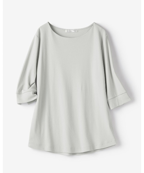 DoCLASSE（ ドゥクラッセ）の「ハイカウントコットン・ボートネック／7分袖（Tシャツ/カットソー・レディース・チャコール/ブラック/グレー・S）」の8枚目の写真