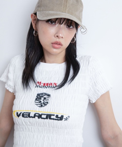 3.3 Field Trip (3.3フィールドトリップ)の「3.3 Field Trip/ギャザーデザインTEE(Tシャツ/カットソー・レディース・ブラック/ホワイト/ネイビー・FREE)」の20枚目の写真