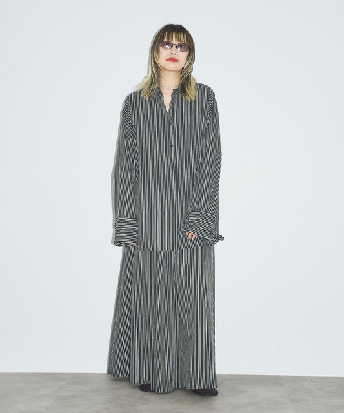 CITYSHOP(シティーショップ)の「BELT CUFFS OVER シャツ(シャツ/ブラウス・レディース・ブラック/ブラウン系その他・FREE)」の8枚目の写真