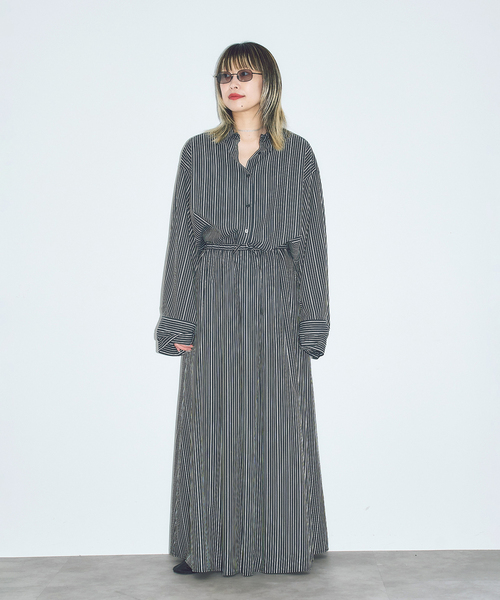 CITYSHOP(シティーショップ)の「BELT CUFFS OVER シャツ(シャツ/ブラウス・レディース・ブラック/ブラウン系その他・FREE)」の9枚目の写真