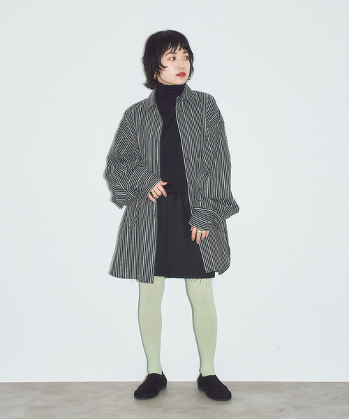 CITYSHOP(シティーショップ)の「BELT CUFFS OVER シャツ(シャツ/ブラウス・レディース・ブラック/ブラウン系その他・FREE)」の11枚目の写真