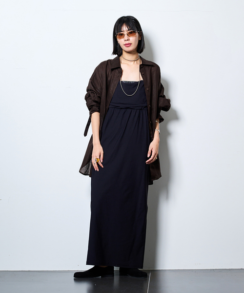 CITYSHOP(シティーショップ)の「BELT CUFFS OVER シャツ(シャツ/ブラウス・レディース・ブラック/ブラウン系その他・FREE)」の13枚目の写真
