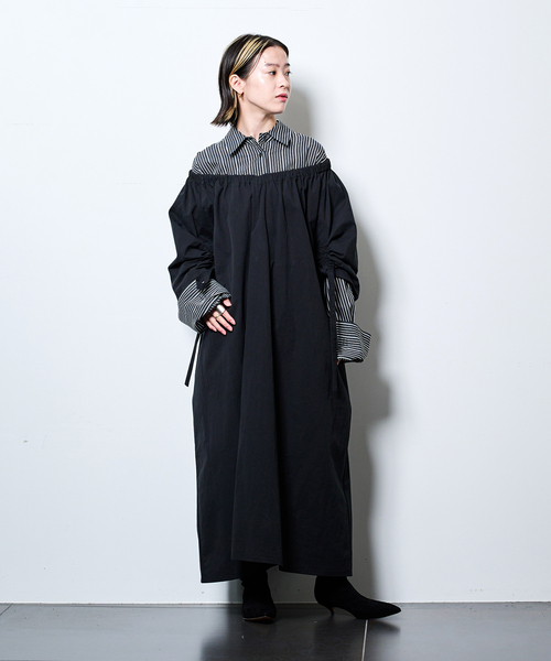 CITYSHOP(シティーショップ)の「BELT CUFFS OVER シャツ(シャツ/ブラウス・レディース・ブラック/ブラウン系その他・FREE)」の14枚目の写真