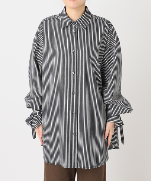 CITYSHOP(シティーショップ)の「BELT CUFFS OVER シャツ(シャツ/ブラウス・レディース・ブラック/ブラウン系その他・FREE)」の16枚目の写真