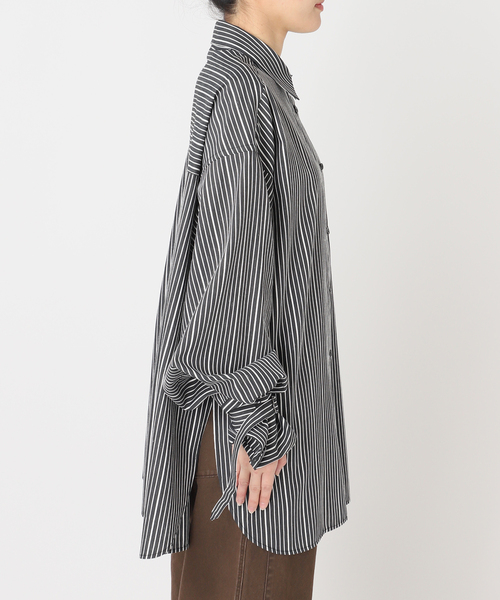 CITYSHOP(シティーショップ)の「BELT CUFFS OVER シャツ(シャツ/ブラウス・レディース・ブラック/ブラウン系その他・FREE)」の19枚目の写真