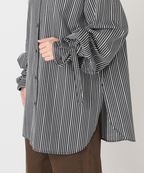 CITYSHOP(シティーショップ)の「BELT CUFFS OVER シャツ(シャツ/ブラウス・レディース・ブラック/ブラウン系その他・FREE)」の21枚目の写真