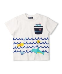 moujonjon（ムージョンジョン）の「海・ヨットポケット半袖Tシャツ（Tシャツ/カットソー）」