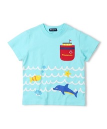 moujonjon（ムージョンジョン）の「海・ヨットポケット半袖Tシャツ（Tシャツ/カットソー）」
