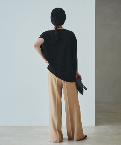 plage（プラージュ）の「Sleeveless gather TEE（Tシャツ/カットソー・レディース・ホワイト/ブラウン/ブラック・FREE）」の9枚目の写真