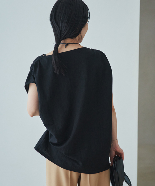 plage（プラージュ）の「Sleeveless gather TEE（Tシャツ/カットソー・レディース・ホワイト/ブラウン/ブラック・FREE）」の12枚目の写真
