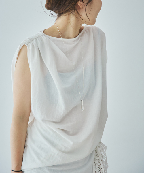 plage（プラージュ）の「Sleeveless gather TEE（Tシャツ/カットソー・レディース・ホワイト/ブラウン/ブラック・FREE）」の19枚目の写真