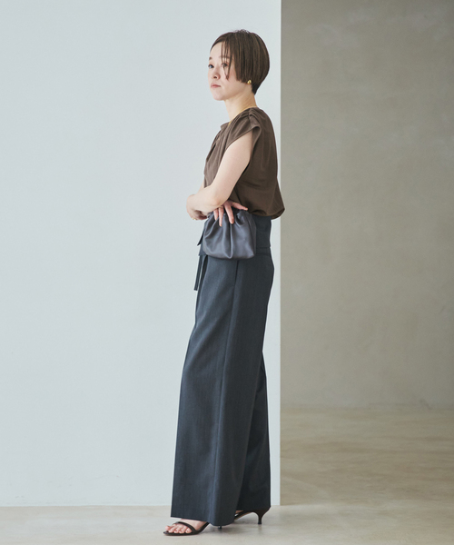 plage（プラージュ）の「Sleeveless gather TEE（Tシャツ/カットソー・レディース・ホワイト/ブラウン/ブラック・FREE）」の22枚目の写真