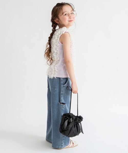 BRANSHES(ブランシェス)の「【プチレディ】ボリュームフリルタンクトップ(タンクトップ・キッズ・ラベンダー/チャコールグレー・90/120/140/110/100/150/130)」の5枚目の写真