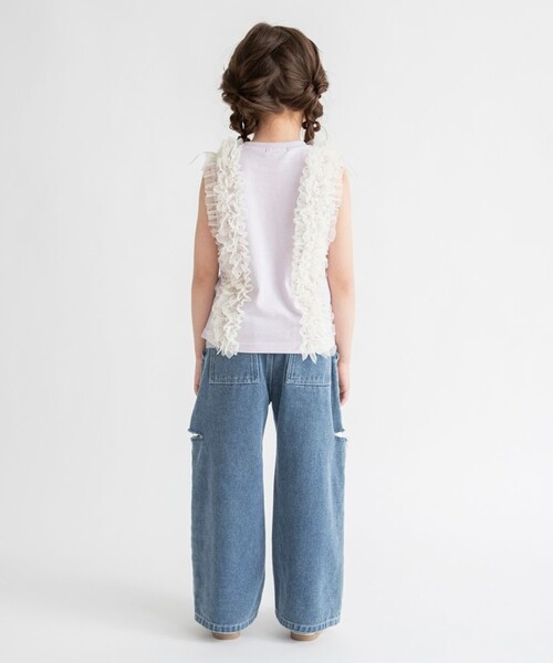 BRANSHES(ブランシェス)の「【プチレディ】ボリュームフリルタンクトップ(タンクトップ・キッズ・ラベンダー/チャコールグレー・90/120/140/110/100/150/130)」の6枚目の写真