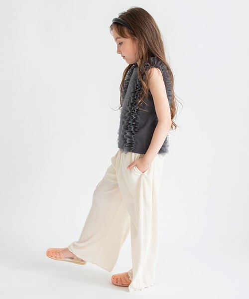 BRANSHES(ブランシェス)の「【プチレディ】ボリュームフリルタンクトップ(タンクトップ・キッズ・ラベンダー/チャコールグレー・90/120/140/110/100/150/130)」の13枚目の写真