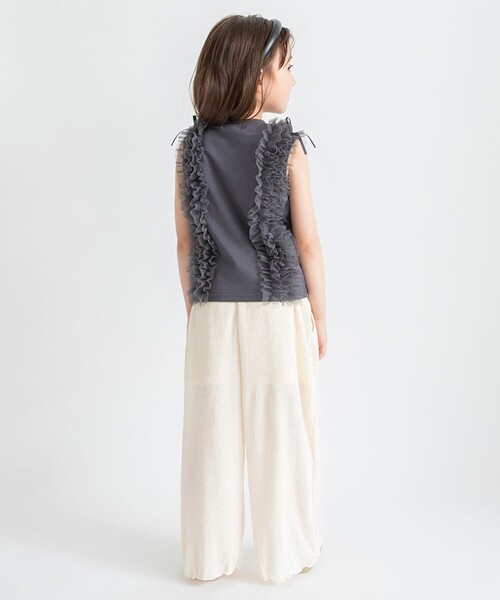 BRANSHES(ブランシェス)の「【プチレディ】ボリュームフリルタンクトップ(タンクトップ・キッズ・ラベンダー/チャコールグレー・90/120/140/110/100/150/130)」の14枚目の写真