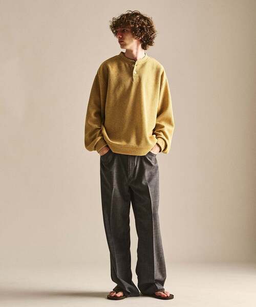 417 EDIFICE(フォーワンセブンエディフィス)の「スラブワッフル ヘンリーネックTシャツ(Tシャツ/カットソー・メンズ・イエロー系その他/ブルー系その他/グレー/ピンク系その他・LARGE/MEDIUM)」の12枚目の写真