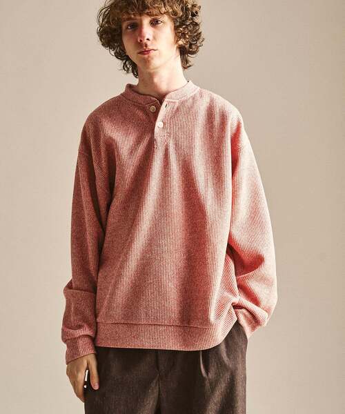 417 EDIFICE(フォーワンセブンエディフィス)の「スラブワッフル ヘンリーネックTシャツ(Tシャツ/カットソー・メンズ・イエロー系その他/ブルー系その他/グレー/ピンク系その他・LARGE/MEDIUM)」の17枚目の写真